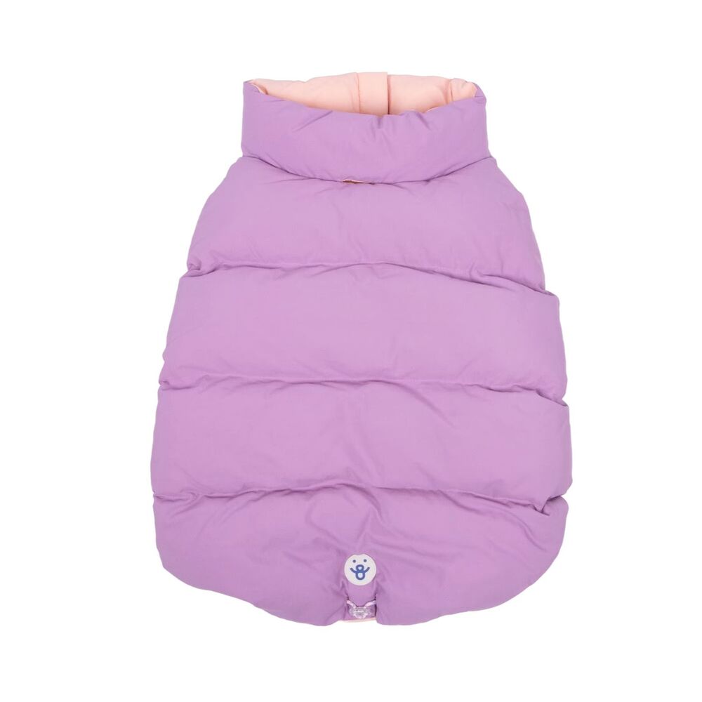 179 Oodles Winter Coat Small Purple Dog Puffer Jacket Quilted Bubble Hem
